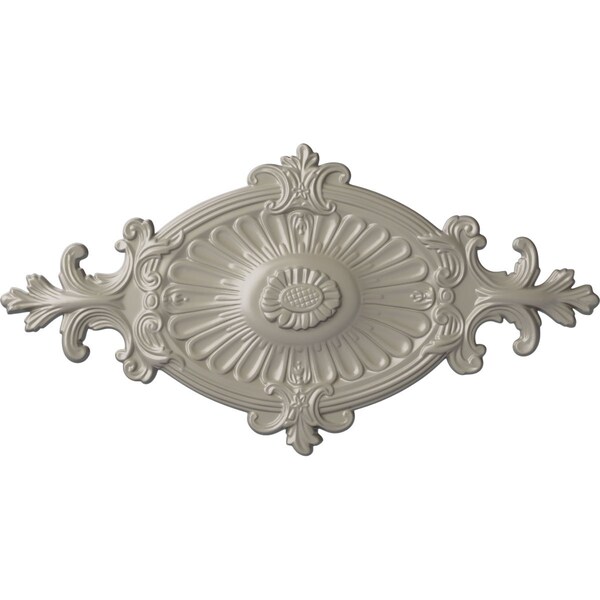 Ekena Millwork Quentin Ceiling Medallion, Hand-Painted Pearl White, 23 1/2"W x 12 1/4"H x 1 1/2"P CM23RO1PWS - main